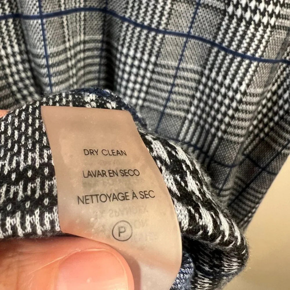 Calvin Klein Houndstooth Knee Length Shift Dress Size 14 Flutter Sleeve Plaid - Picture 10 of 10